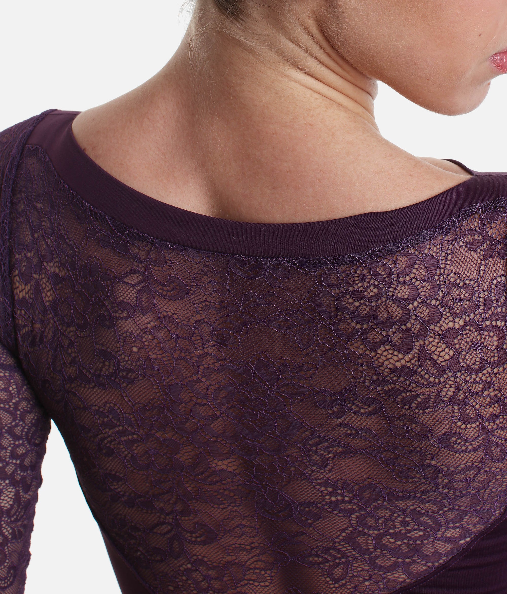 Lace Long Sleeve Leotard - SL 109